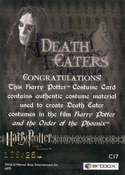 2007 ArtBox Harry Potter & the Order of the Phoenix - Costumes #C17 Death Eaters Back