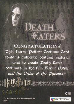 2007 ArtBox Harry Potter & the Order of the Phoenix - Costumes #C18 Death Eaters Back