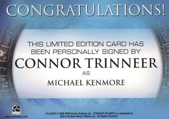 2006 Rittenhouse Stargate Atlantis Season 2 - Autographs #NNO Connor Trinneer Back