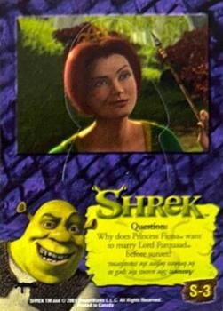 2001 Dart Shrek - Stand-Up Characters #S-3 Princess Fiona Back