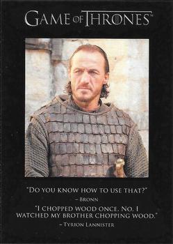 2013 Rittenhouse Game of Thrones Season 2 - Quotable Game of Thrones #Q17 Bronn & Tyrion Lannister / Varys & Tyrion Lannister Front