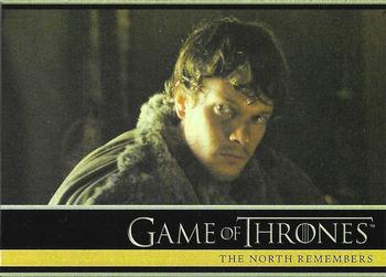2013 Rittenhouse Game of Thrones Season 2 - Foil Holo #03 Robb's mother doesn't trust Theon Greyjoy, but Robb... Front