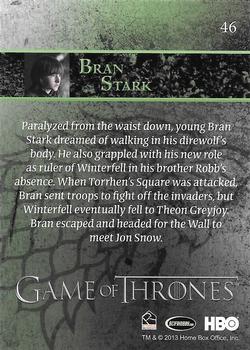 2013 Rittenhouse Game of Thrones Season 2 - Foil Holo #46 Bran Stark Back