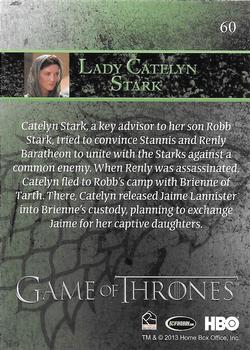 2013 Rittenhouse Game of Thrones Season 2 - Foil Holo #60 Lady Catelyn Stark Back