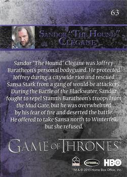 2013 Rittenhouse Game of Thrones Season 2 - Foil Holo #63 Sandor 