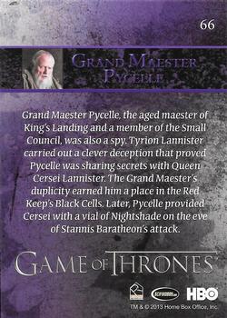 2013 Rittenhouse Game of Thrones Season 2 - Foil Holo #66 Grand Maester Pycelle Back