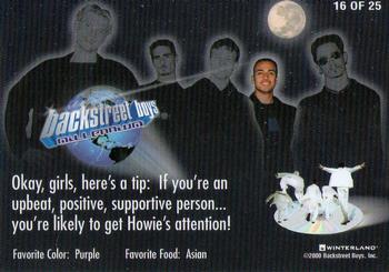 2000 Winterland Backstreet Boys Black and Blue #16 Okay, girls, here's a tip: If you're an.. Back