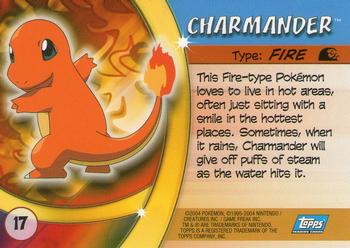 2004 Topps Pokemon Advanced Challenge #17 Charmander Back