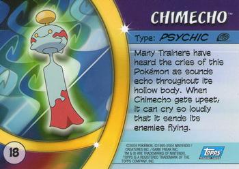 2004 Topps Pokemon Advanced Challenge #18 Chimecho Back