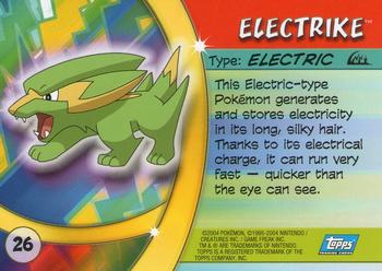 2004 Topps Pokemon Advanced Challenge #26 Electrike Back