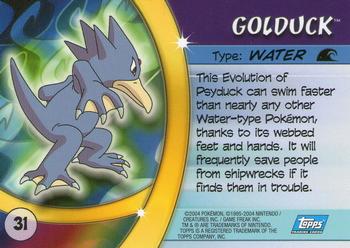 2004 Topps Pokemon Advanced Challenge #31 Golduck Back