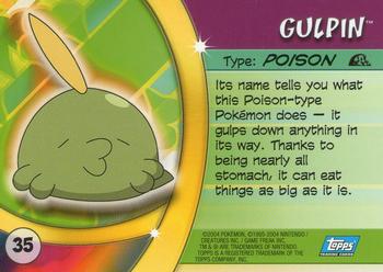 2004 Topps Pokemon Advanced Challenge #35 Gulpin Back