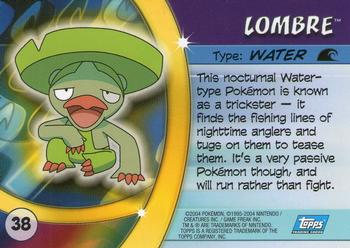 2004 Topps Pokemon Advanced Challenge #38 Lombre Back