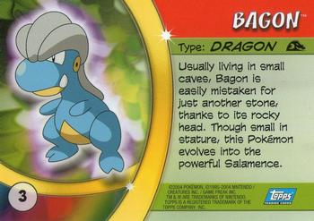 2004 Topps Pokemon Advanced Challenge #3 Bagon Back