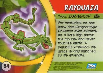 2004 Topps Pokemon Advanced Challenge #54 Rayquaza Back