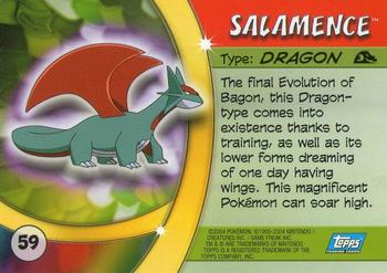 2004 Topps Pokemon Advanced Challenge #59 Salamence Back