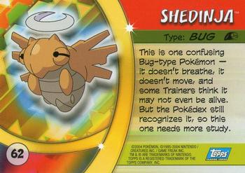 2004 Topps Pokemon Advanced Challenge #62 Shedinja Back