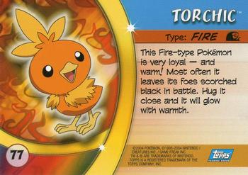 2004 Topps Pokemon Advanced Challenge #77 Torchic Back