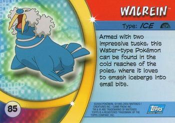 2004 Topps Pokemon Advanced Challenge #85 Walrein Back