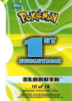 2004 Topps Pokemon Advanced Challenge - Evolution Die Cuts #10 Slakoth Back