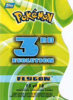2004 Topps Pokemon Advanced Challenge - Evolution Die Cuts #15 Flygon Back