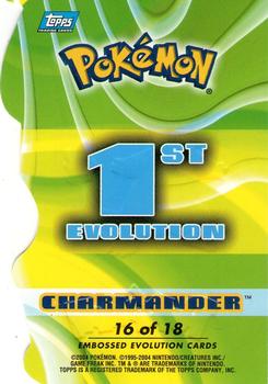 2004 Topps Pokemon Advanced Challenge - Evolution Die Cuts #16 Charmander Back