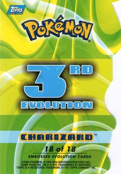 2004 Topps Pokemon Advanced Challenge - Evolution Die Cuts #18 Charizard Back