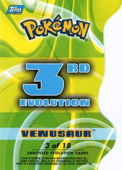 2004 Topps Pokemon Advanced Challenge - Evolution Die Cuts #3 Venusaur Back