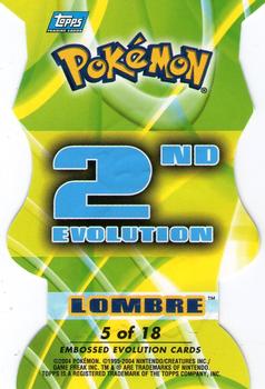 2004 Topps Pokemon Advanced Challenge - Evolution Die Cuts #5 Lombre Back