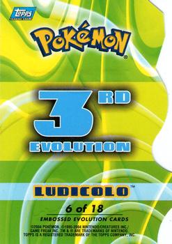 2004 Topps Pokemon Advanced Challenge - Evolution Die Cuts #6 Ludicolo Back