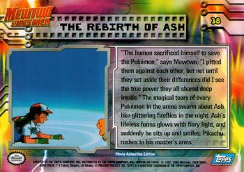 1999 Topps Pokemon the First Movie - Blue Topps Logo #38 The Rebirth of Ash Back