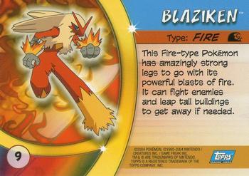 2004 Topps Pokemon Advanced Challenge - Foil #9 Blaziken Back