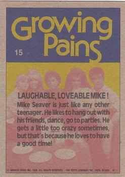 1988 Topps Growing Pains #15 Laughable, Loveable Mike! Back