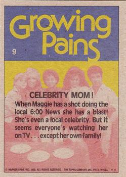1988 Topps Growing Pains #9 Celebrity Mom! Back