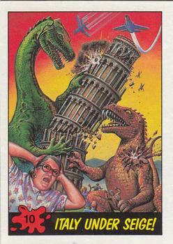 1988 Topps Dinosaurs Attack! #10 Italy Under Seige! Front