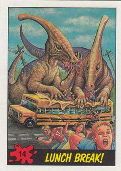 1988 Topps Dinosaurs Attack! #14 Lunch Break! Front