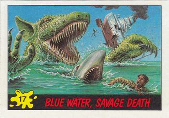 1988 Topps Dinosaurs Attack! #17 Blue Water, Savage Death Front