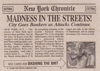 1988 Topps Dinosaurs Attack! #19 Madness in the Streets Back
