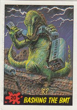 1988 Topps Dinosaurs Attack! #20 Bashing the BMT Front