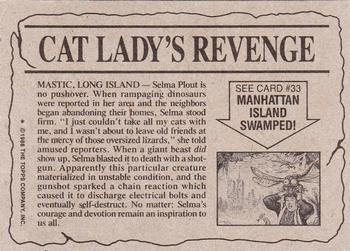 1988 Topps Dinosaurs Attack! #32 Cat Lady's Revenge Back