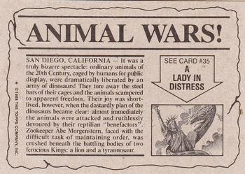 1988 Topps Dinosaurs Attack! #34 Animal Wars Back