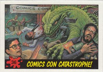 1988 Topps Dinosaurs Attack! #36 Comics Con Catastrophe! Front