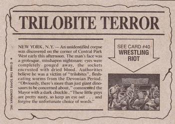 1988 Topps Dinosaurs Attack! #39 Trilobite Terror Back