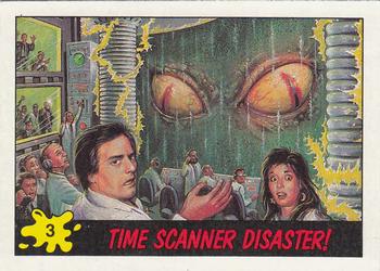 1988 Topps Dinosaurs Attack! #3 Time Scanner Disaster! Front