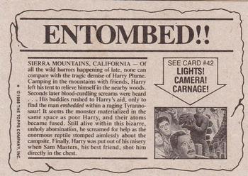1988 Topps Dinosaurs Attack! #41 Entombed!! Back