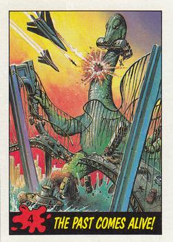 1988 Topps Dinosaurs Attack! #4 The Past Comes Alive! Front