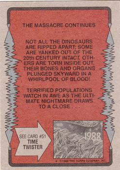 1988 Topps Dinosaurs Attack! #50 Gruesome Fate Back