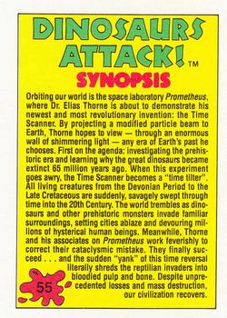 1988 Topps Dinosaurs Attack! #55 Dinosaurs Attack! Synopsis Checklist Front