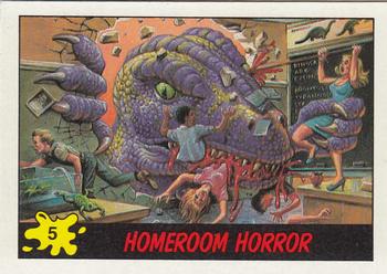 1988 Topps Dinosaurs Attack! #5 Homeroom Horror Front