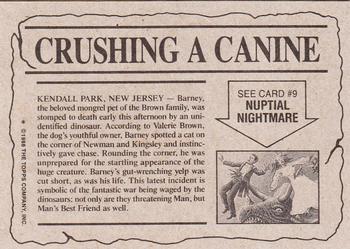 1988 Topps Dinosaurs Attack! #8 Crushing a Canine Back